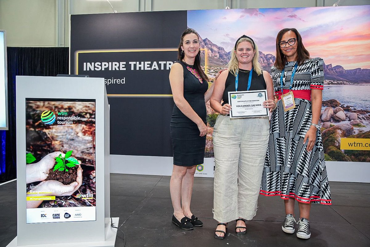 Volcanoes Safaris are honored to receive the Nature Positive award at the 2025 WTM Africa Responsible Tourism Awards.

Follow the link below to read more about our curated gorilla, chimpanzee and wildlife safaris in Uganda and Rwanda.

volcanoessafaris.com/safaris/