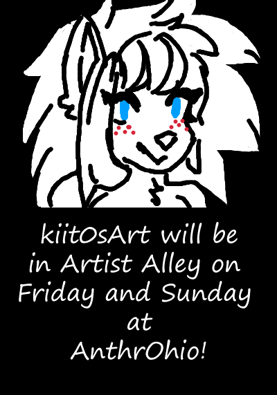 I'll be vending in the Artist Alley at AnthrOhio! Please stop by and say hi and maybe grab a print or stickers!  I will be in the Alley on Friday and Sunday.