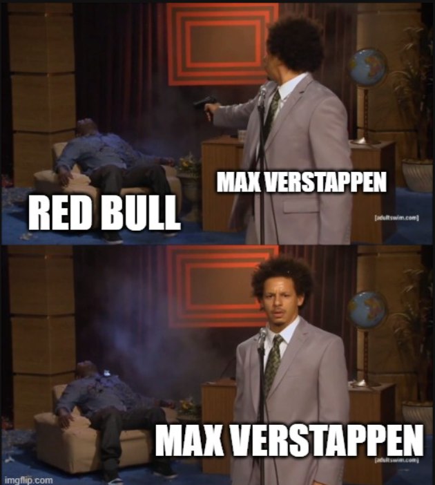 f1nostradamus's tweet photo. Nel frattempo Max Verstappen... 😮

📒 Shop &amp; Social https://t.co/JgLGxfkCT0

#F12025 #f1community #f1 #formula1 #f1edit #maxverstappen #redbull #astonmartin #f1meme #f1arabianGP https://t.co/QyACOTCvjS