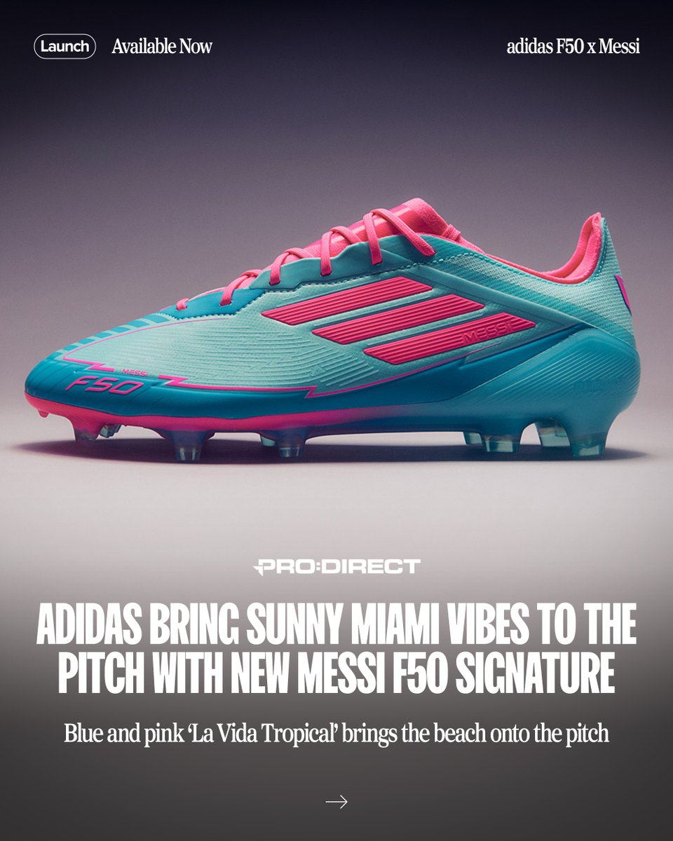 Available Now: brnw.ch/F50Messi

New colours for the King of Miami 👑 adidas have unveiled Lionel Messi's latest signature F50 Elite look – and we’re absolutely here for it 😍 Shop your pair online now at Pro:Direct Soccer 📲