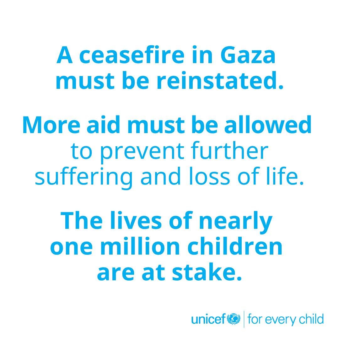 After nearly 18 months of war, nearly one million children in Gaza have been repeatedly displaced and deprived of their right to basic services.

No aid has been allowed into the Gaza Strip since 2 March, representing the longest period of aid blockage since the start of the war.