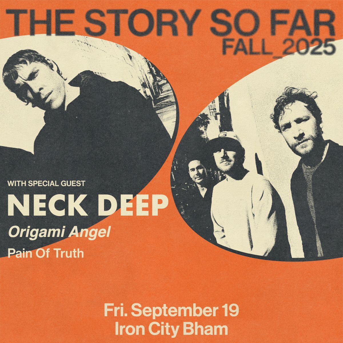 📖 BHAM, The Story So Far is coming to Iron City, 9.19 with Neck Deep, Origami Angel, and Pain of Truth. Register now at thestorysofarlive.com for early access to tickets. Public on sale next Friday, 4.25 at 10 am.