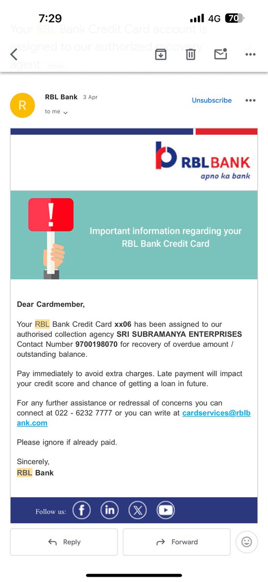 md_baseer's tweet photo. How many agencies will my personal info be shared with? Is there no awareness of the sensitivity of the situation? Responsible data handling &amp; customer awareness are non-negotiable. @RBLBank_official, address this concern urgently #DataPrivacy #Accountability #CustomerTrust https://t.co/3AJmuHgBPu