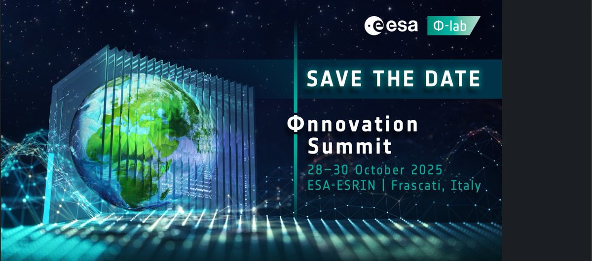 🚨‼️ SAVE THE DATE ‼️🚨
🌍✨ Φ-nnovation Summit 2025
📅 28–30 October 2025
📍 ESA ESRIN, Frascati (Italy)
The FIRST-EVER edition of Φ-lab’s flagship event is coming! 🤯💥
3 days of cutting-edge #SpaceInnovation, mind-blowing tech, and bold ideas 💡🚀