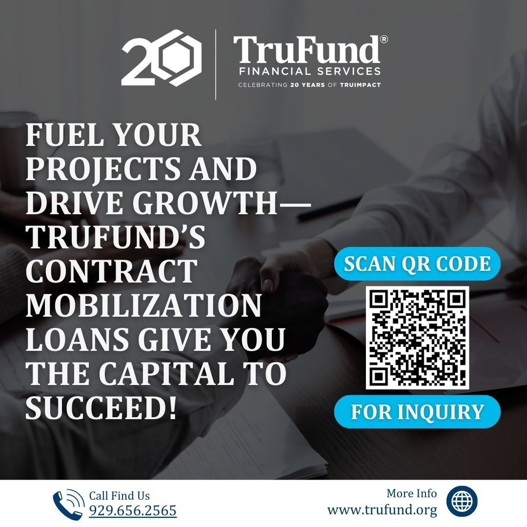 TruFundFinServ's tweet image. #ThriveThursday | TruFund’s Contract Financing Loan helps cover mobilization, materials, &amp;amp; working capital—so you can focus on fulfilling contracts, not chasing payments.

Thrive with TruFund.
Learn more &amp;amp; apply today!

#ContractFinancing #SmallBusinessSupport #AccessToCapital