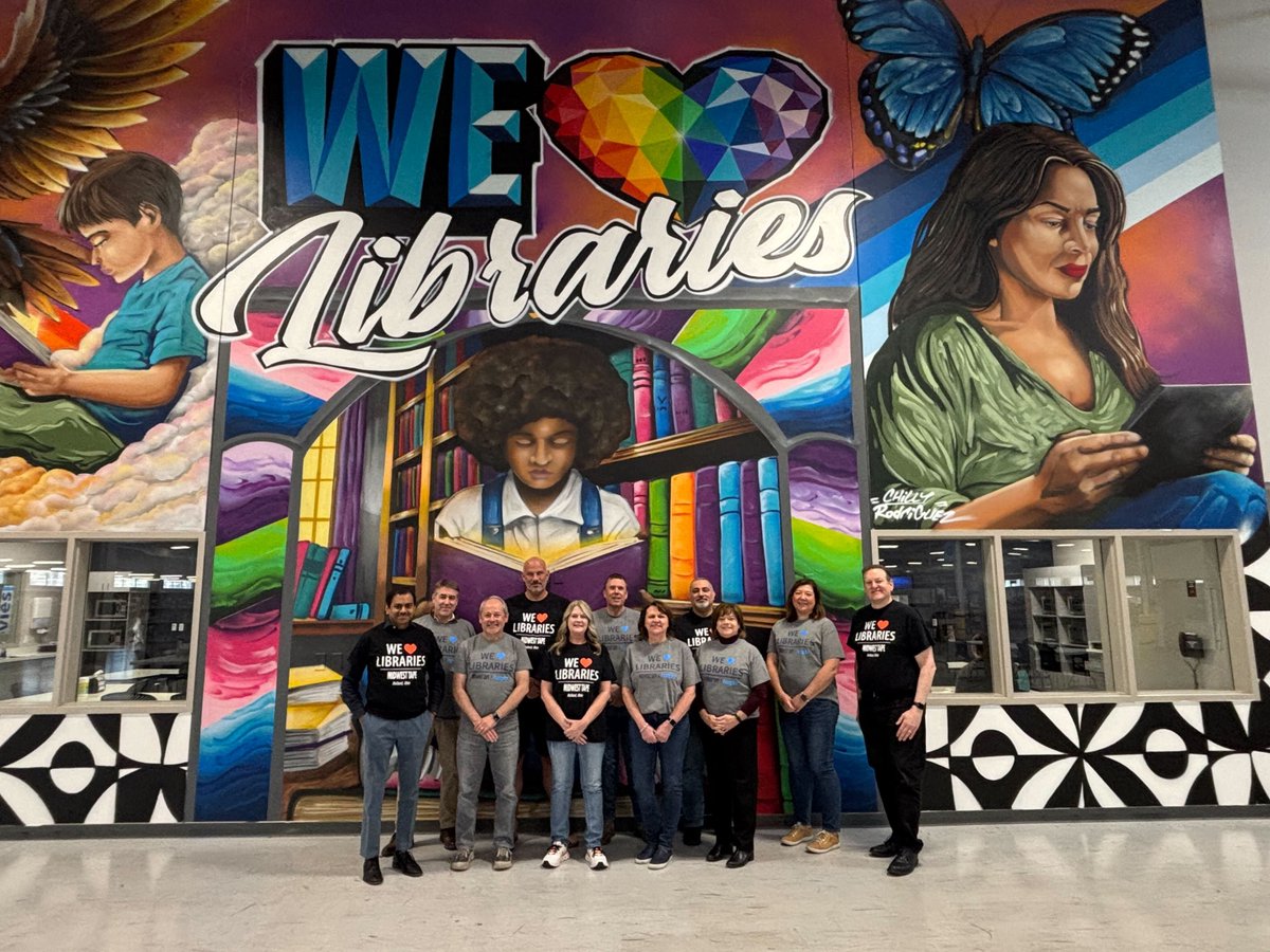 We’re proud to work alongside a leadership team that proudly rocks their "I 💙 Libraries" t-shirts to show appreciation to our libraries. 📚

Cheers to the libraries that uplift, unite, and inspire. We’re grateful for all you do—and we’re with you always. 🌟