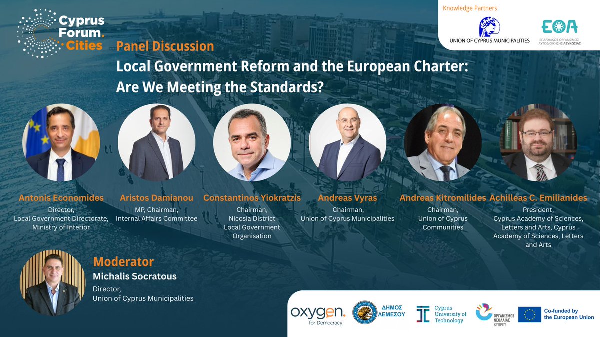 Local Government Reform and the European Charter: Are We Meeting the Standards?

#CyprusForumCities #LocalGovernment #PublicPolicy #Governance #CyprusReform #EuropeanCharter