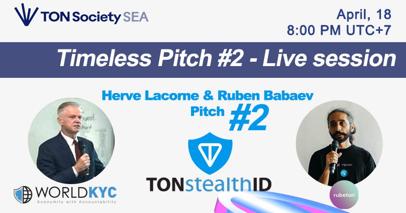 WinstantTech's tweet image. 📢 Timeless Pitching #2 — TON Society SEA!
We are excited to announce that TONstealthID made it to the next round!
winstant.tech/blog/openstage2
@TON_SocietySEA @lacorne88