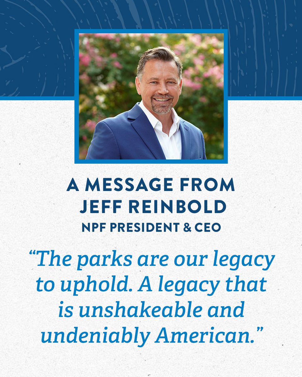 A statement from the National Park Foundation President and CEO, Jeff Reinbold bit.ly/3RoRT06