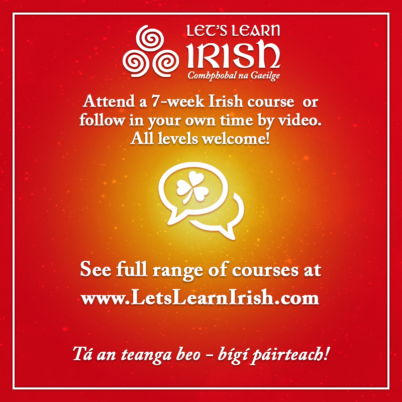 LetsLearnIrish's tweet image. Tá téarma nua ag teacht go luath! New Irish courses begin May 5th. See LetsLearnIrish.com/cursai/
#Gaeilge #LearningIrish #Comhrá