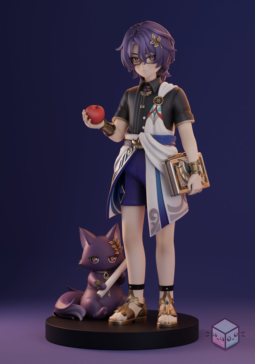 shy3d_chibi's tweet photo. I finally got motivated to cut the model!😅Ratio is ready for printing! Aventurine now ´ ▽ ` 💜💛
#Ratio #HSRRatio #HonkaiStarRail #HSR #HSRCharacters #hoyovers #cute #figurine #3dboy #3dmodel #DrRatio #zbrush #3dart #3dcharacter #cutls3d #3dprint #sculpture #zbrush #cat #chibi https://t.co/hagcEl0ve0