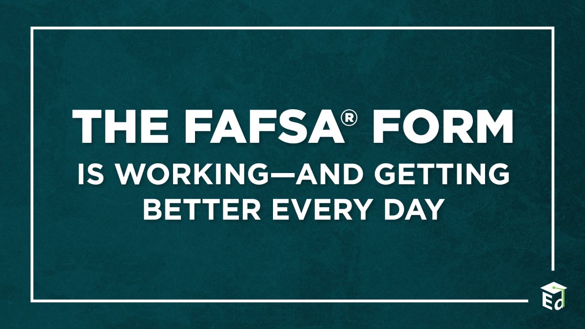 Each year, 17+ million students submit the Free Application for Federal Student Aid (FAFSA®) form.
 
ED is committed to delivering a new era of FAFSA simplicity &amp; support, making it easier to complete &amp; more aligned with the needs of students &amp; families: blog.ed.gov/2025/04/the-fa…