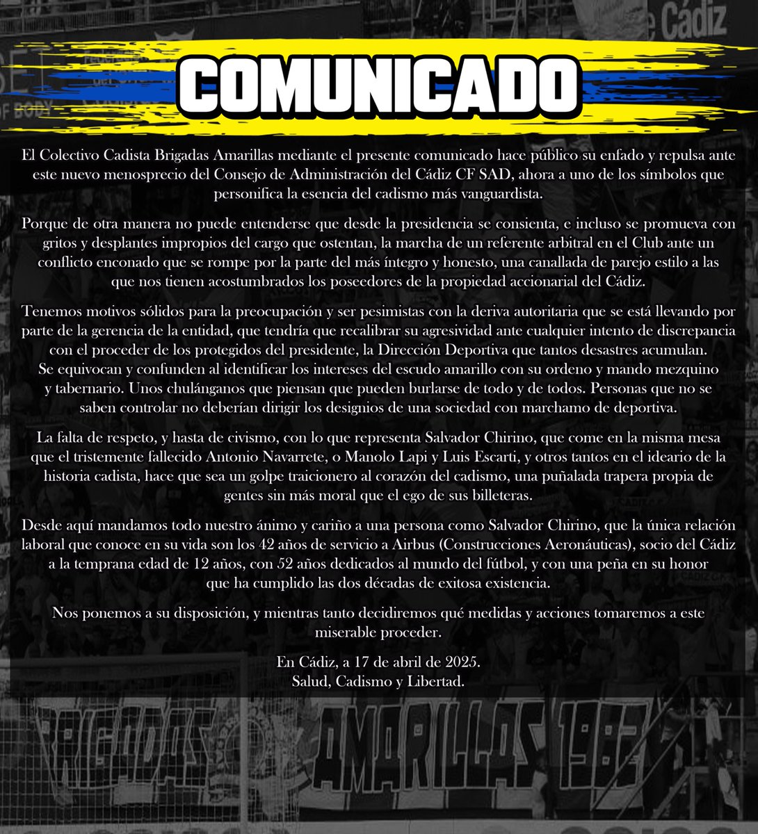 Brigadas Amarillas (@ba1982oficial) on Twitter photo 