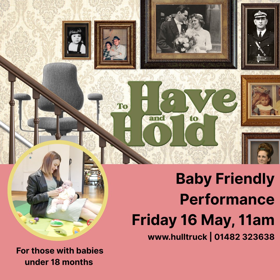 HullTruck's tweet image. 🍼Baby Friendly [BF] Performances are back!

Don't miss out next 'Baby Friendly' performance at 11am on Friday 16 May for To Have and to Hold. 🎭

For more info, please visit bit.ly/4hMrhC6 🧐

Book tickets via bit.ly/3XNcgHP 🔗

#ToHaveAndToHold #BabyFriendly