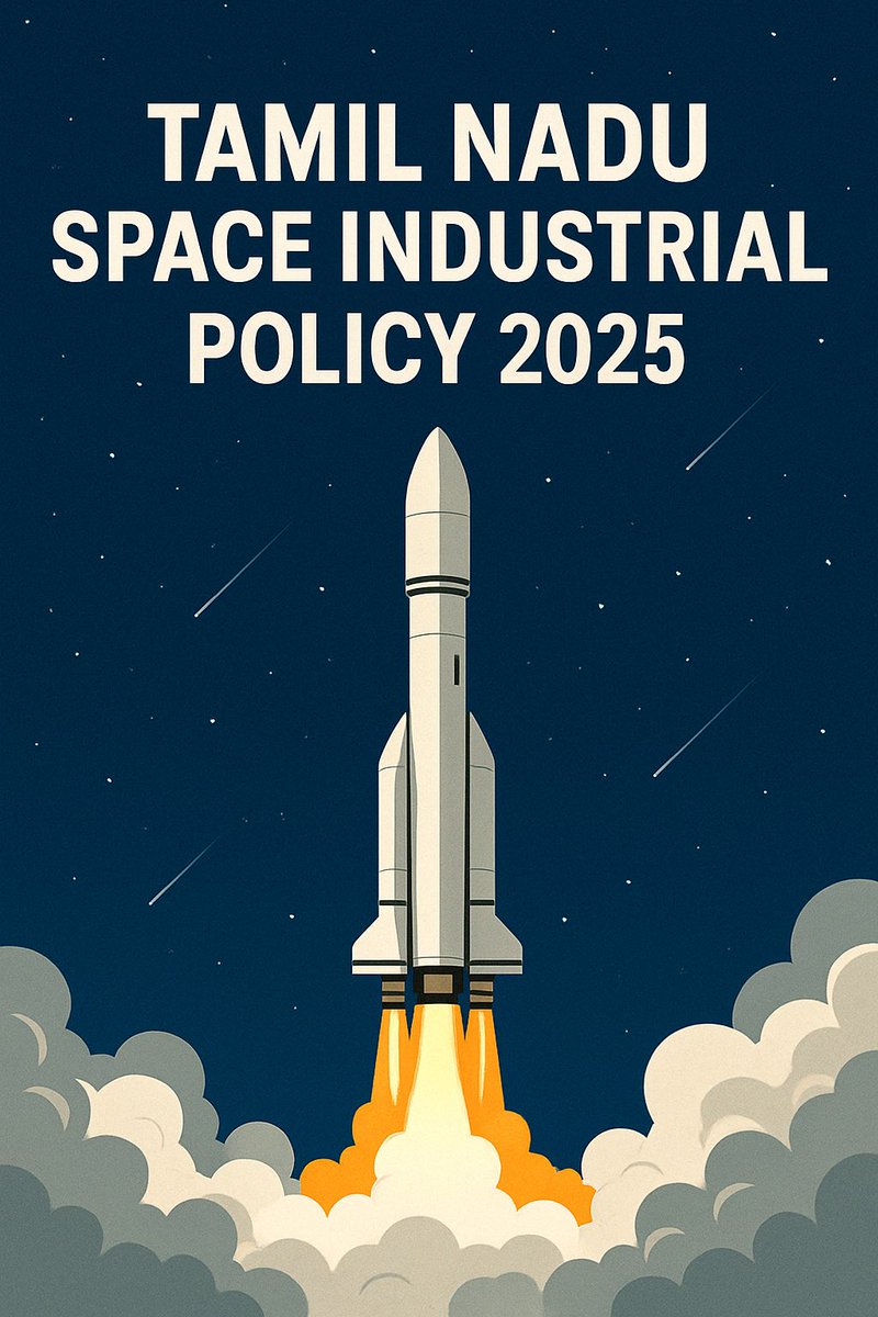 TRBRajaa's tweet photo. Awesome NEWS !!!🎊

Today the cabinet headed by our Honourable @CMOTamilnadu @mkstalin avargal has cleared the #TamilNaduSpaceIndustrialPolicy 2025🚀

Massive boost to #SpaceTech firms investing in TN 🎊

#InvestInTN #JobsForTN https://t.co/Pl0jc7hHZB