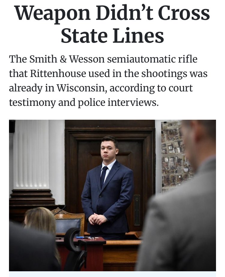 MarkyARCHIVE's tweet photo. @ProRefH8r @OccamsGrenade @SoulChild868 @EndWokeness You definitely need to educate yourself. 

Kyle Rittenhouse did not “cross state lines with a gun.” Turn off CNN. 

Also, being “threatened and insulted” is not grounds for a self defense claim. 

Better luck next time 🤷🏻‍♂️

Source: https://t.co/JTsjzEbIbv https://t.co/kldMgUhad7