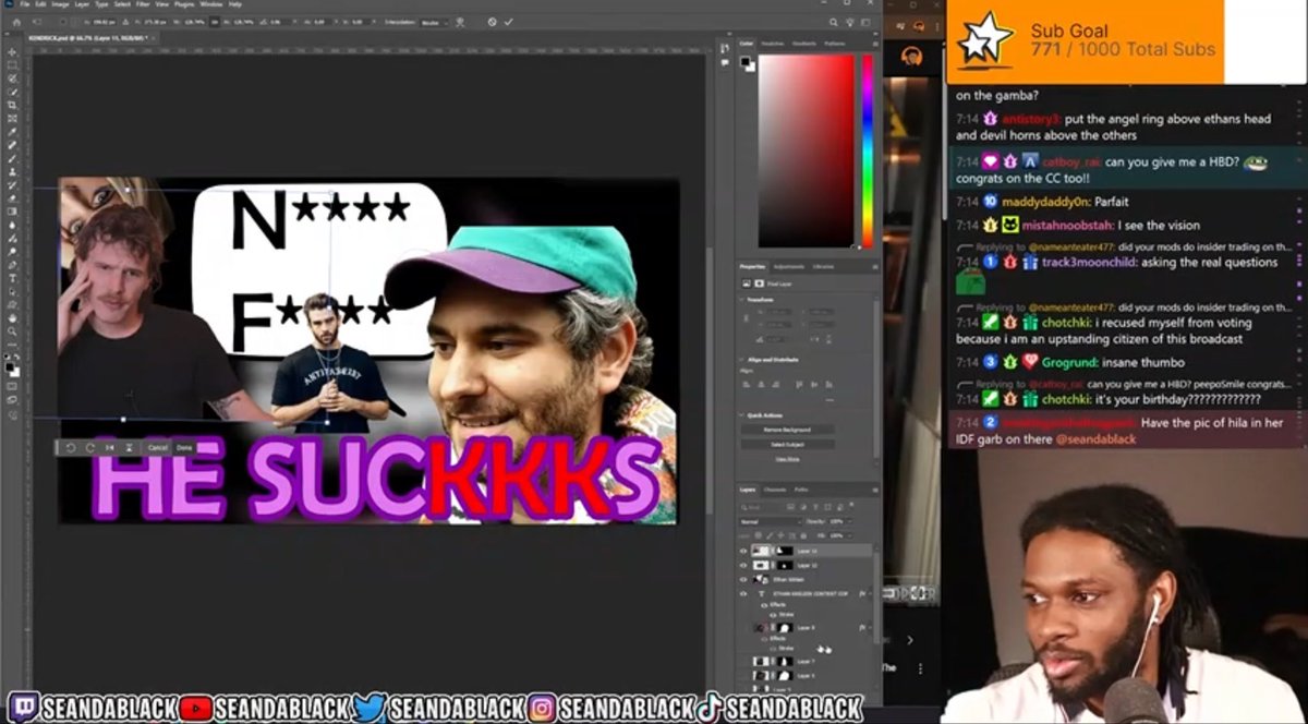 Master ragebaiter seandablack at work