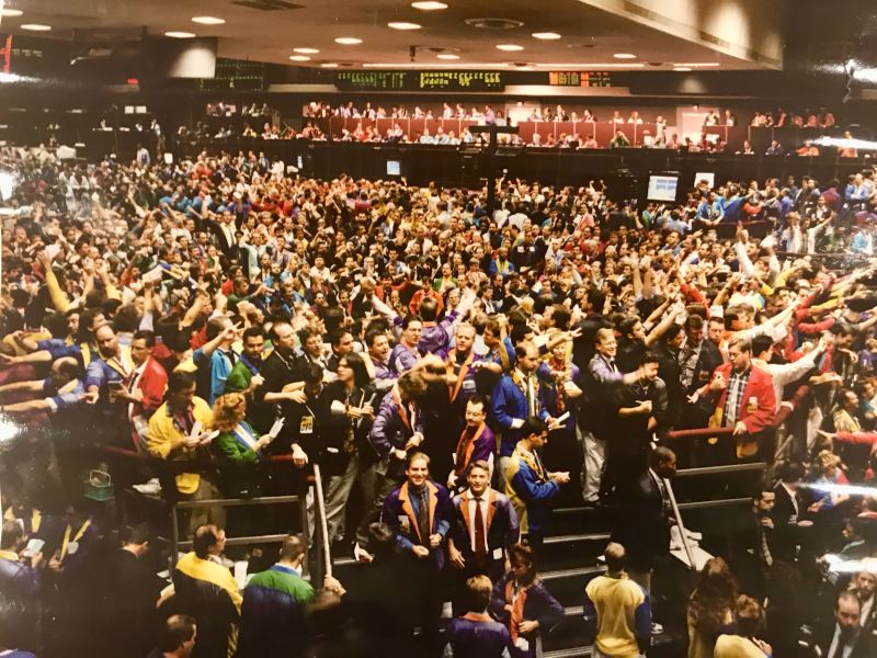 pointsnfigures1's tweet image. Old financial trading room CBOT