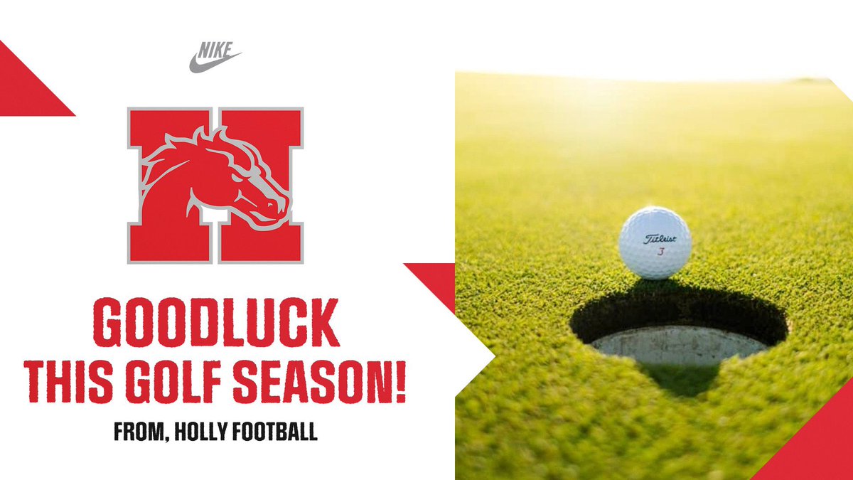 Holly Football would like to wish Holly Golf goodluck today at their match at Metamora Country Club, and best of luck this season!⛳️🏈