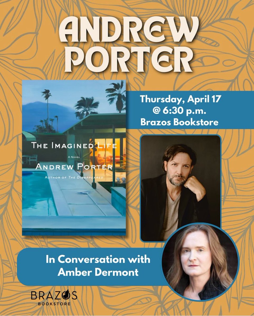 Andrew Porter (@andrewporter01) on Twitter photo Houston, this is happening TONIGHT! Come see Amber Dermont and me at <a href="/BrazosBookstore/">Brazos Bookstore</a>! ✨✨✨ Houston, this is happening TONIGHT! Come see Amber Dermont and me at <a href="/BrazosBookstore/">Brazos Bookstore</a>! ✨✨✨