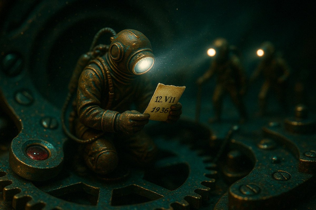 Erblicken's tweet photo. Art with o3 😉
Chrononaut No. 3 was conceived as a controlled experiment in narrative macro‑photography, created entirely within an AI‑driven image‑synthesis pipeline. The result is a visual paradox that pulls the viewer simultaneously into the past and a speculative tomorrow. https://t.co/OrVF84DgP6