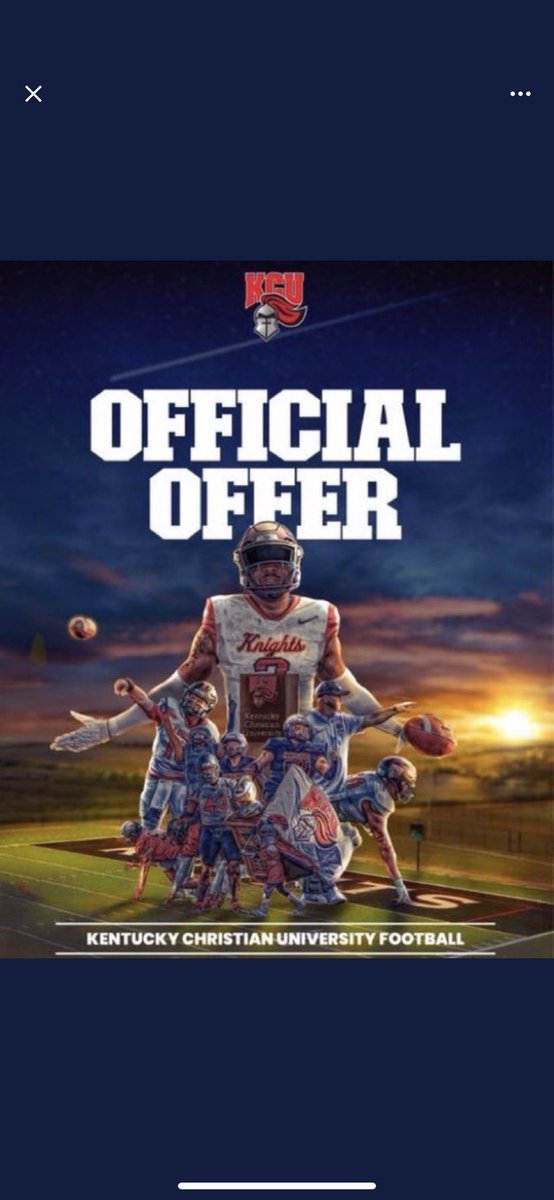 Excited to announce my 4th offer from <a href="/GoKnightsFB/">KCU Football</a> thank you coach <a href="/coachcollier1/">Alex Collier</a> #AGTG