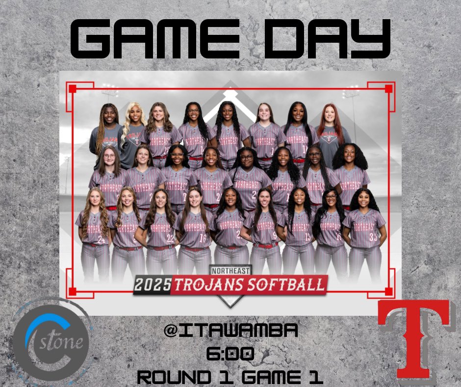 It’s Game Day! The Lady Trojans travel to Itawamba for Game 1 of the playoffs. 

Thank you to Cornerstone Church for sponsoring our pregame meal today! We appreciate your support! 

🆚 Itawamba 
⏰ 6:00
📍 Itawamba 

#NESoftball #TrojanPride