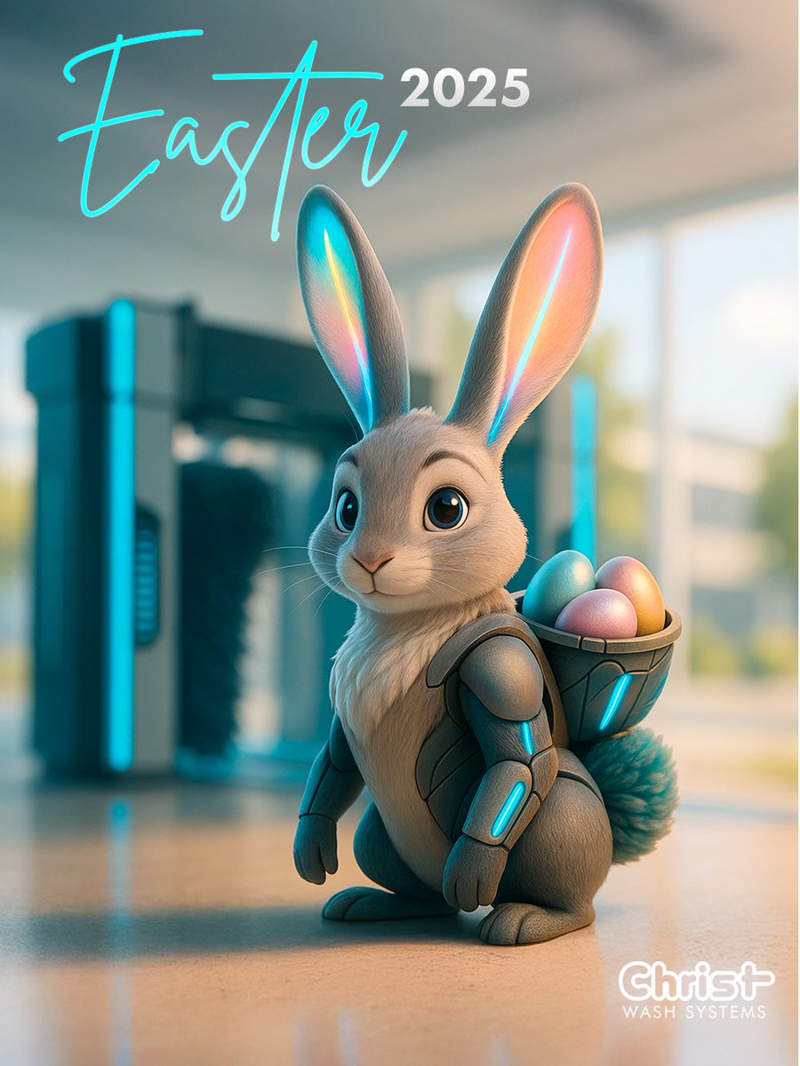 Sehr geehrte Kunden und Partner,

wir wünschen Ihnen ein erholsames Osterfest und bedanken uns für Ihr Vertrauen.

Inspiriert von der ALPHA BLADE, möchten wir Ihnen einen futuristischen Ostergruß aus der Zukunft der Fahrzeugwäsche übermitteln.
#FroheOstern #Ostergruß #Carwash #ai
