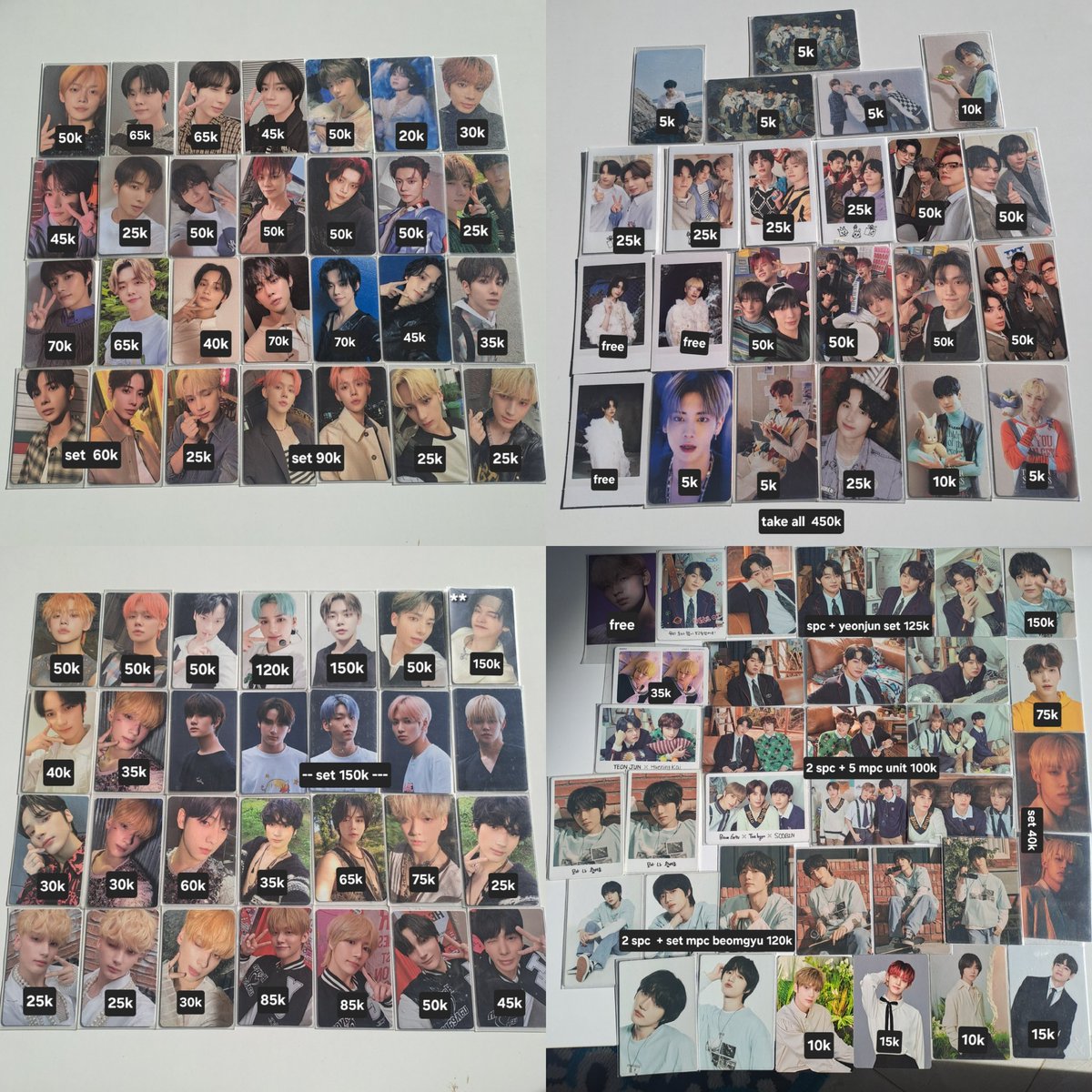 HELP RT || LFB || WTS || INA
Wts want to sell clearence sale aab txt
- keep event with dp
- please mention after dm
- free photocard (in pic) if u take all 
- dom malang,jatim
Wts lfb txt yeonjun soobin beomgyu taehyun hueningkai txt pc photocard 휴닝카 이 투바투 포카 SELL ⭕️