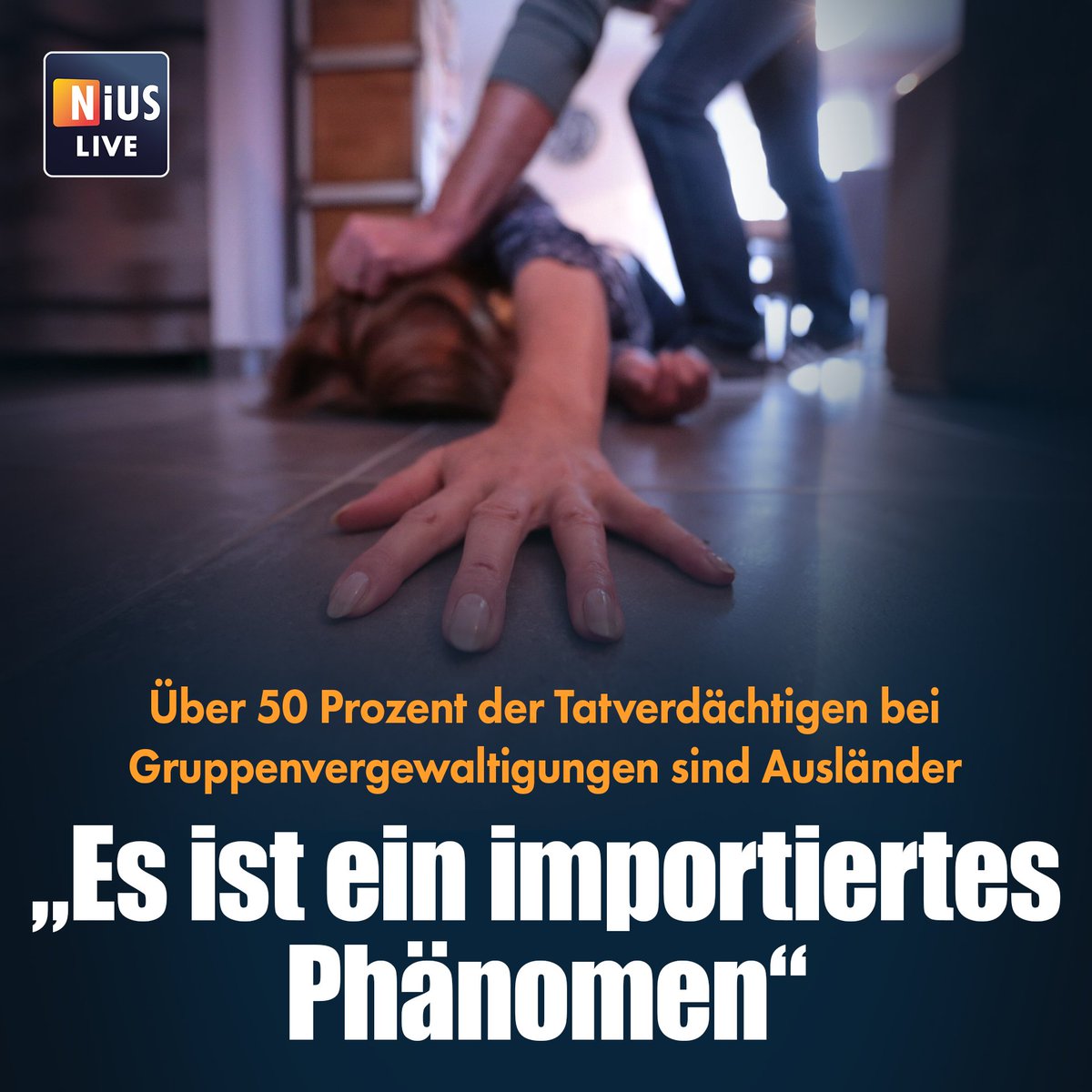 Es sind schockierende Zahlen, die NIUS exklusiv vorliegen. Über 50 Prozent der Gruppenvergewaltigungen im Jahr 2024 wurden von nicht deutschen Tatverdächtigen begangen. nius.de/nius-live/news…