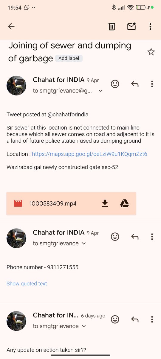 ChahatForIndia's tweet photo. @SwatchBharat4u @anilvijminister @BJP4Haryana aise banayenge ham #globalcity in #Gurugram @cmohry ji @anilvijminister ji is baarein mujhe mail karne ke liye kaha gaya wo bhi kar chuka hu par koi action nahi hua, new plots jo alot hue the unka sewer he nahi jod rahe MCG wale aake https://t.co/VBkPjO313X