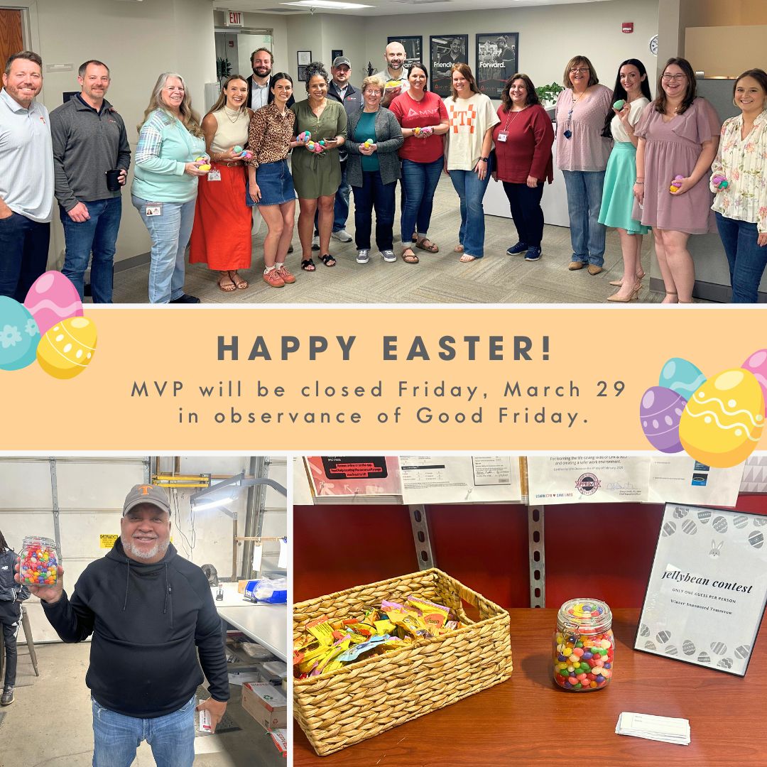 Happy Easter from all of us at MVP! We’ll be closed this Friday, March 29 in observance of Good Friday and wish everyone a joyful and restful holiday weekend. 🐣🌷