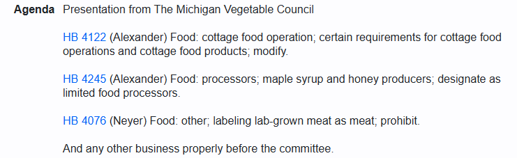 Watch now: the #Michigan House Agriculture Committee, house.mi.gov > House TV > House TV Schedule or on YouTube at youtube.com/@MichiganHouse… #MILeg