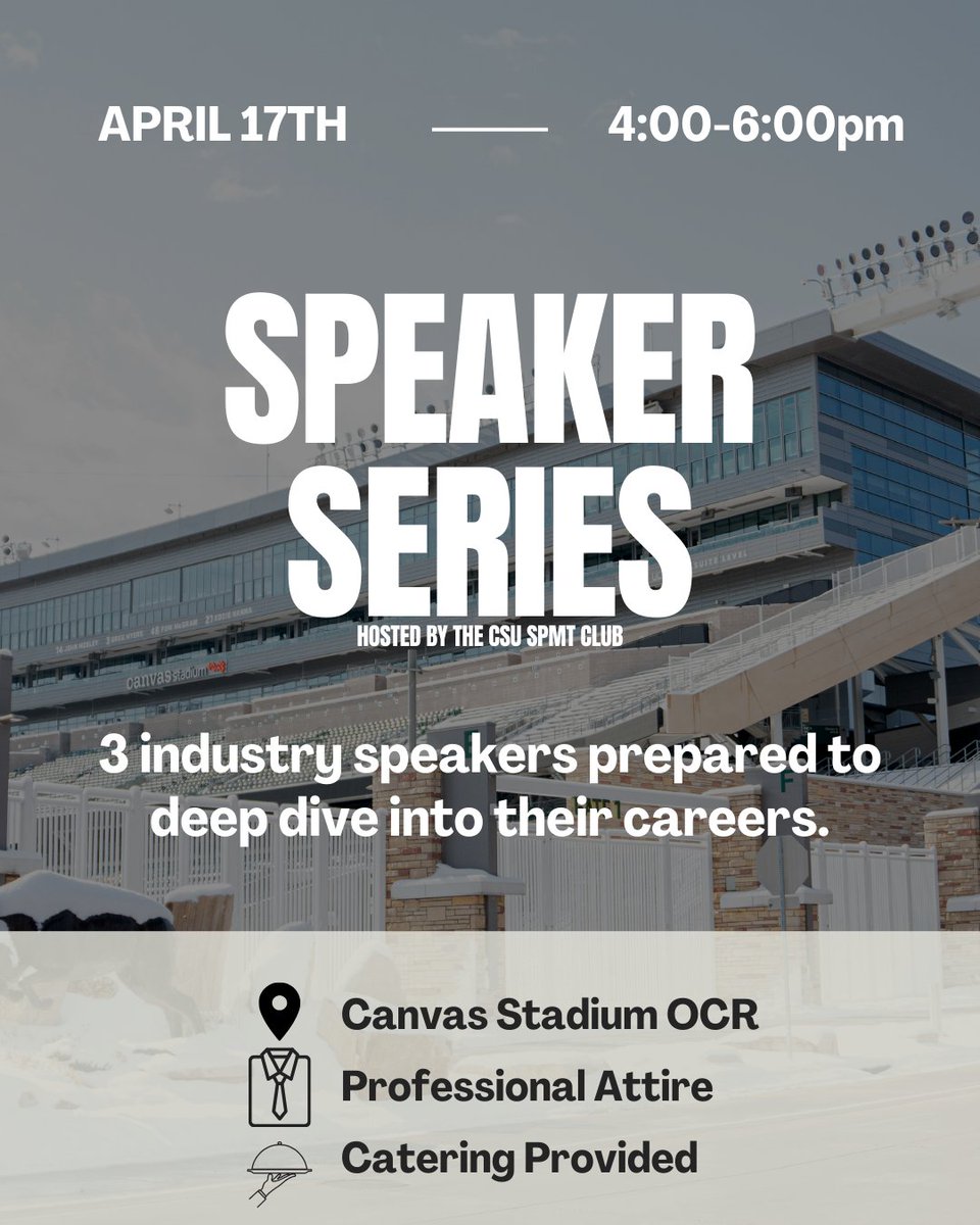 bylindsayhjones's tweet photo. Northern Colorado sports media aficionados! This is today. Come join me, @SheilKapadia + @ZBerm to talk about the state of the industry at CSU's Canvas Stadium. Hope to see you there! https://t.co/xD02VvkYsL