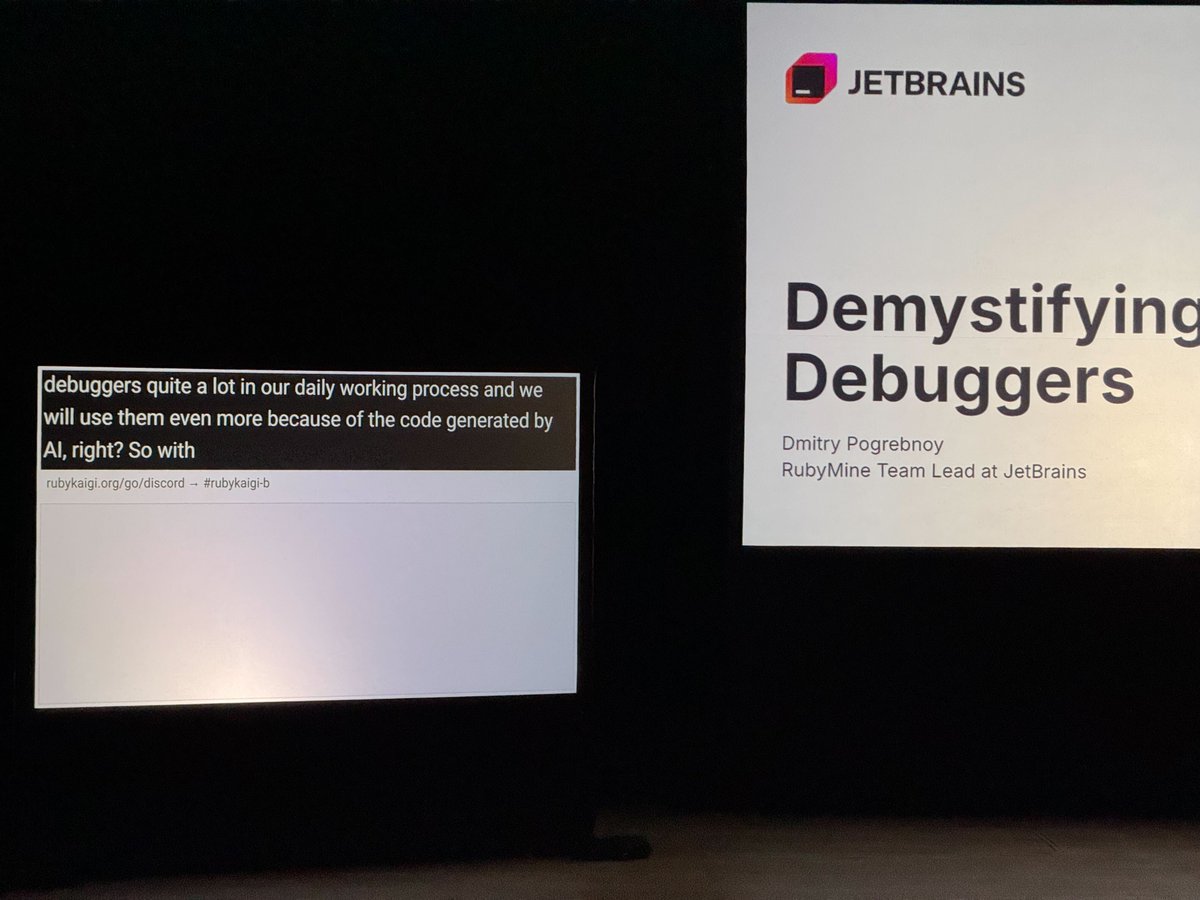 rubymine's tweet image. Day 2 of #RubyKaigi2025 was 🔥!
We had an expert talk from RubyMine team lead Dmitry Pogrebnoy, as well as some awesome demos and deep dives at the #RubyMine booth. The community provided tons of great feedback and questions, and of course, we had lots of fun along the way! 💎
