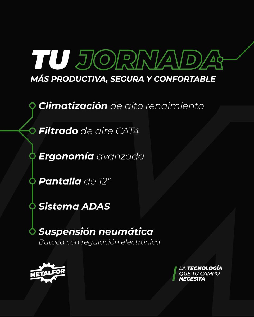 Tu jornada ahora es más productiva, segura y confiable.

Deslizá y conocé la nueva cabina X70 GEN II, tecnología de última generación.

.
.
.
#MetalforSA #Metalfor #maquinariaagricola #pulverizadora