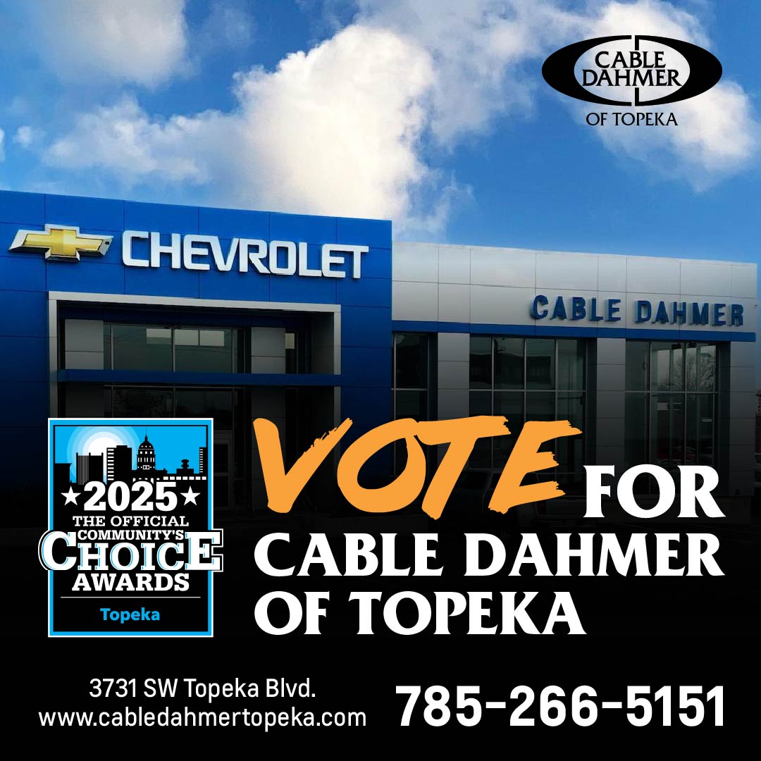 Thanks to your amazing support, Cable Dahmer Topeka is in the running for Best Vehicle Dealer &amp; Services, and now we need your votes to bring it home! 🏆
Vote for us today! ➡️ bit.ly/4jHvZBr  
#CableDahmer #Topeka #Dealership #Awards #Automotive