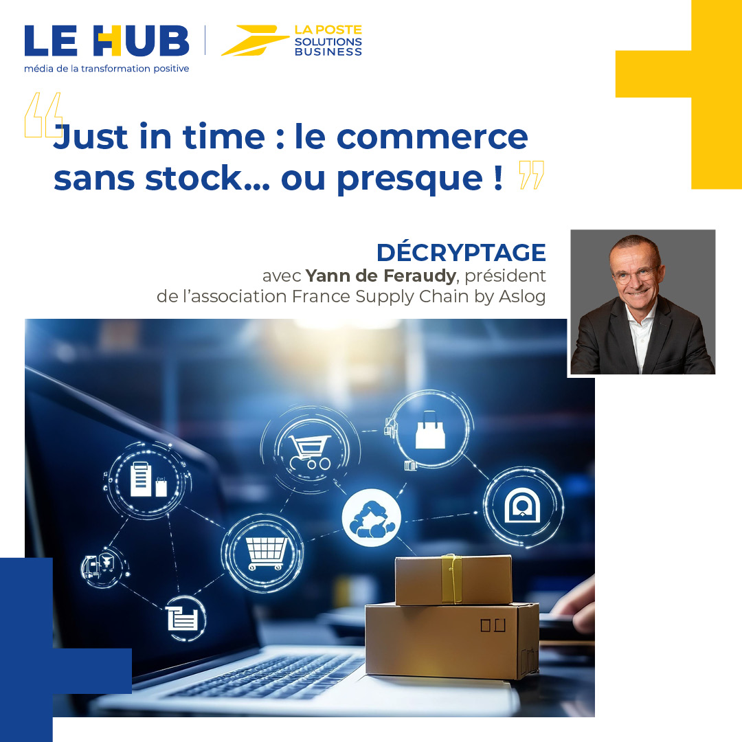 LaPosteSoluBusiness (@lapostebusiness) on Twitter photo Pensez-vous que votre commerce pourrait tourner sans stocks ?
C’est la question à laquelle Yann de Feraudy, président de <a href="/Fr_SupplyChain/">FRANCE SUPPLY CHAIN by Aslog</a>, répond “oui, mais…”.
Dans notre dernier article #LeHubLaPoste, nous avons invité Yann à partager sa vision du “Juste à temps augmenté”, une Pensez-vous que votre commerce pourrait tourner sans stocks ?
C’est la question à laquelle Yann de Feraudy, président de <a href="/Fr_SupplyChain/">FRANCE SUPPLY CHAIN by Aslog</a>, répond “oui, mais…”.
Dans notre dernier article #LeHubLaPoste, nous avons invité Yann à partager sa vision du “Juste à temps augmenté”, une