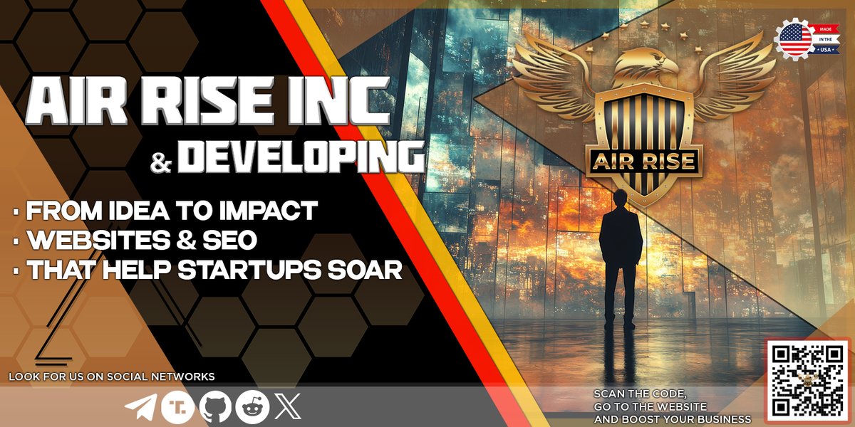 airriseinc_dev's tweet photo. Transform your business with AIR RISE INC! From custom software to web design &amp; IT consulting, this New York-based team delivers innovative solutions for healthcare, finance, retail education
https://t.co/eq1h8c9mrx

#TechSolutions #SoftwareDevelopment #WebDesign #ITConsulting https://t.co/rYniaqHX7D