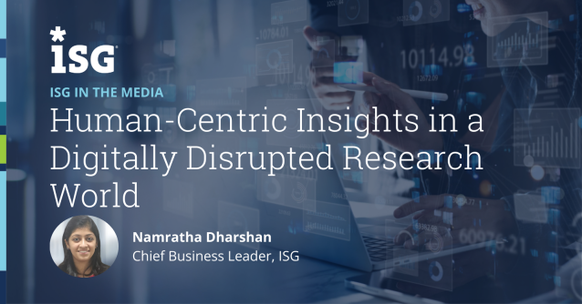 segel_bill's tweet photo. ISG's Namratha Dharshan talks to Women Entrepreneurs Review Magazine about the evolving research and insights landscape in India, and the need for human-centric approaches, redefined CX strategies, and new KPIs in an AI-driven business environment. https://t.co/MvnLd4vMjr https://t.co/F6JQGOMStx