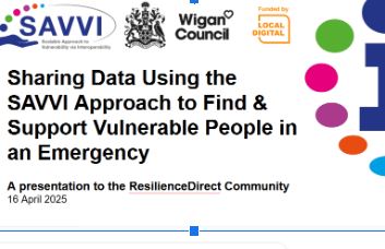 ResilienceDirect™ (@rd_gov) on Twitter photo Another engaging @rd_gov Lunch and Learn about vulnerability and data sharing.
🗺️ If you would like to learn more about how live data can be shared on RDMaps - please contact: support@resilience.gov.uk
👏 Thanks to Wigan Council and the SAVVI Project Team who presented. Another engaging @rd_gov Lunch and Learn about vulnerability and data sharing.
🗺️ If you would like to learn more about how live data can be shared on RDMaps - please contact: support@resilience.gov.uk
👏 Thanks to Wigan Council and the SAVVI Project Team who presented.