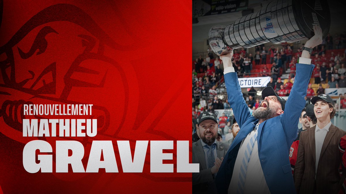 Deux ans de plus pour l'entraineur-adjoint Mathieu Gravel avec nos #Volts! ✍

Son contrat fut renouvelé au terme de la saison 24-25.

#GoRouges