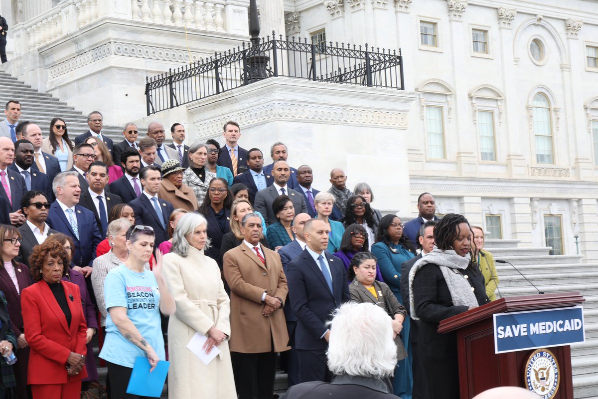 Over a month ago I stood on the House steps with my fellow Democrats, listening to the stories of people whose lives would be up ended if they lost their Medicaid cover coverage. Today, we’re still fighting to #SaveMedicaid.
