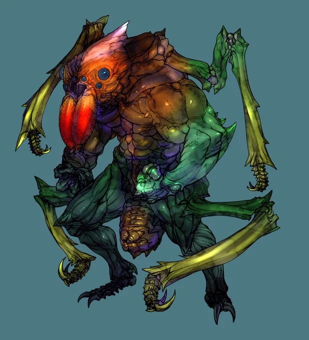 虫っぽいモンスターを描くのが好きです 