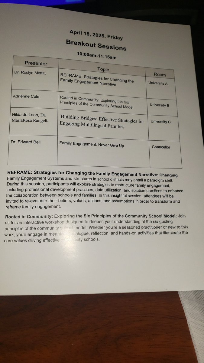 RangelMariarosa's tweet photo. Feeling excited to be attending 2025 Innovations in Family Engagement Symposium. Specially that I will be presenting with my great colleague and friend @HildadeLeon20 on : Building Bridges: Effective Strategies for Engaging Multilingual Families. @Successfulinc #facelearning https://t.co/O3CGSOaffR