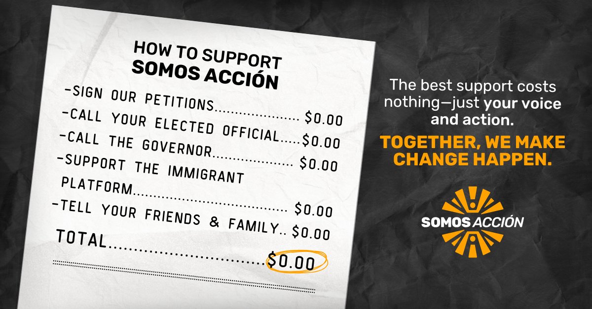 You don’t need a credit card to fight for immigrant justice.

🧡 Support doesn’t always require money—just action.

Raise your voice. Move the system. We’ve got your back.