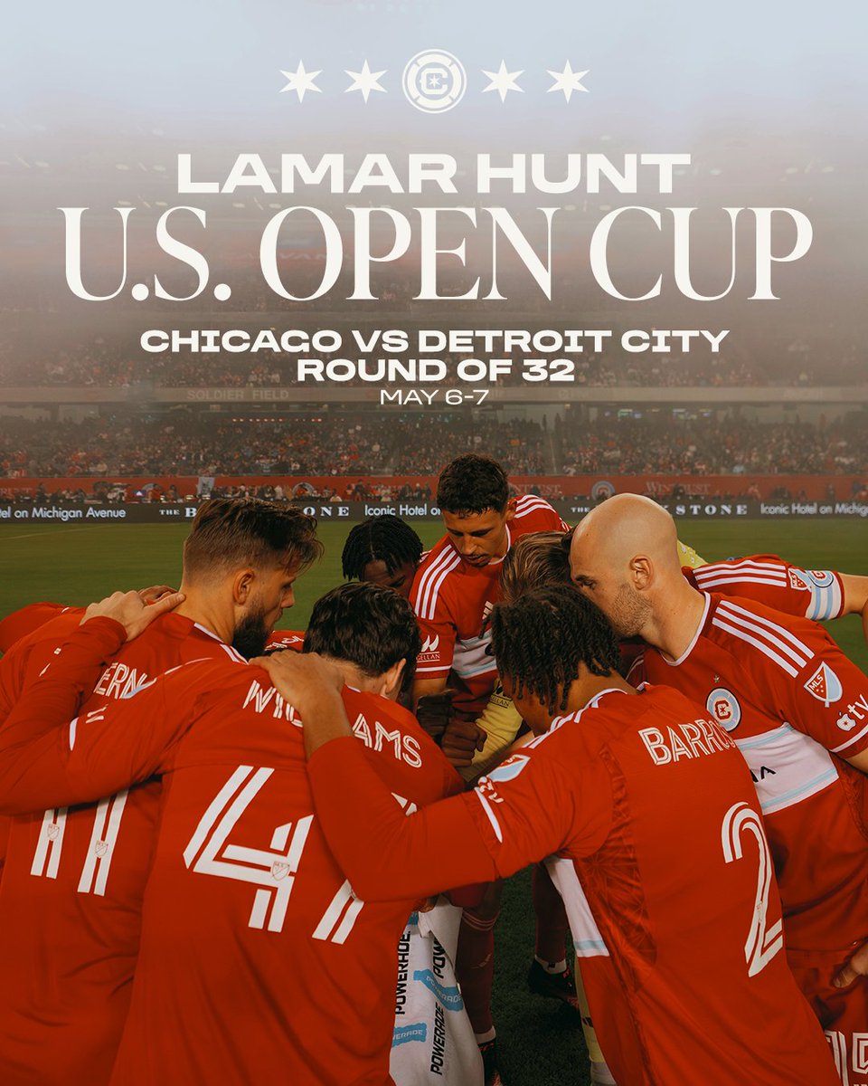 Chicago Fire FC (@chicagofire) on Twitter photo Lock it in 🔒
We will be welcoming <a href="/DetroitCityFC/">Detroit City FC</a> to Chicago for our <a href="/opencup/">U.S. Open Cup</a> Round of 32 matchup. #cf97 Lock it in 🔒
We will be welcoming <a href="/DetroitCityFC/">Detroit City FC</a> to Chicago for our <a href="/opencup/">U.S. Open Cup</a> Round of 32 matchup. #cf97
