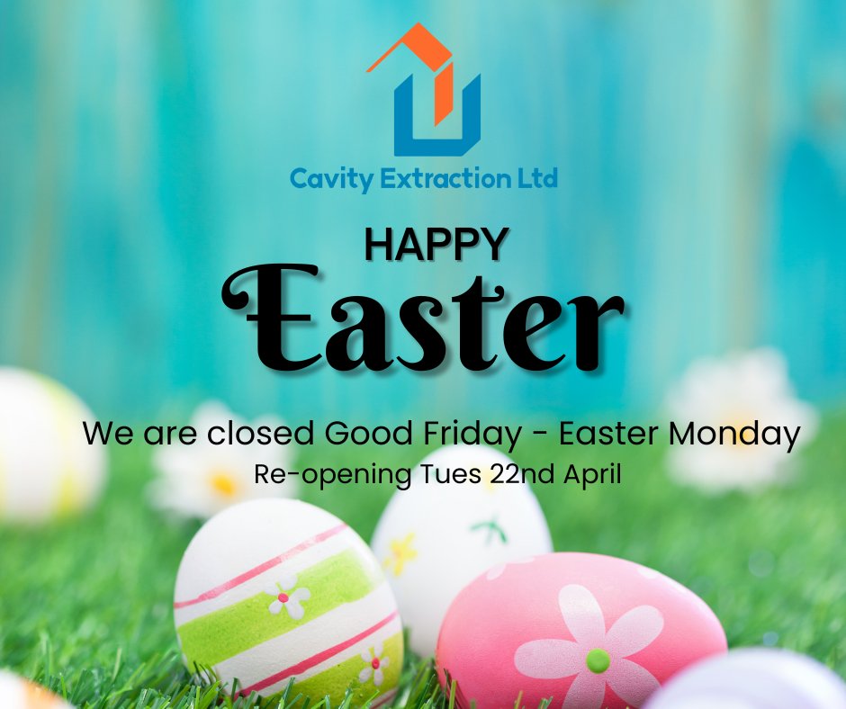 🐰Don't let damp and mould spoil your Easter!🐣 Spring into action &amp; Reach out to Cavity Extraction Limited #HappyEaster2025 cavityextraction.com #Retrofit #cavitywall