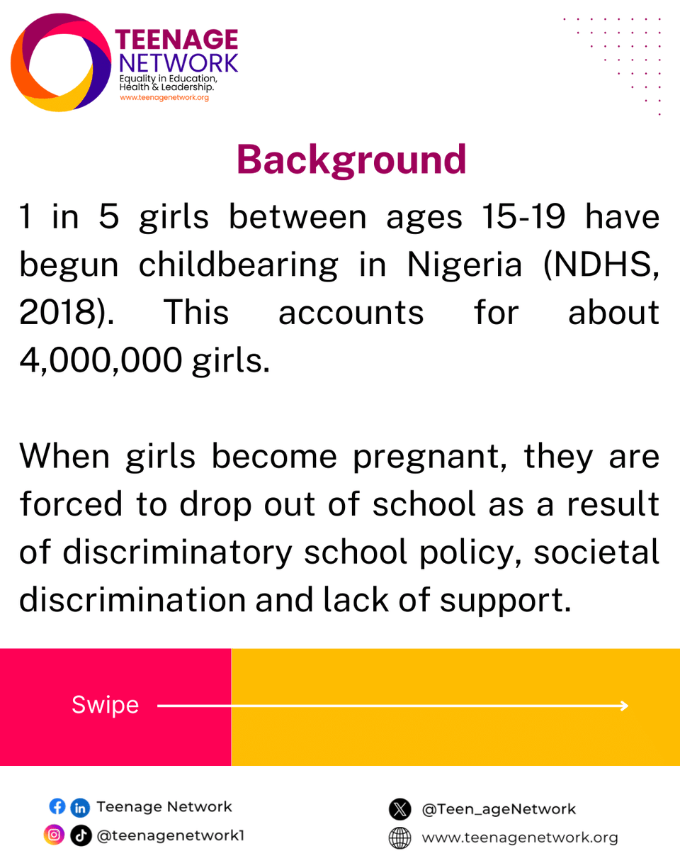 Teen_ageNetwork's tweet photo. When we invest in educating adolescent mothers, we empower them realise their full potential, and create a more inclusive and equitable society
Click the link to learn more:
https://t.co/eAaUdkHkMo
#TeenageNetwork
#AdolescentMothers
#REAMS
#EducationForAll https://t.co/u8eiz1PoLg