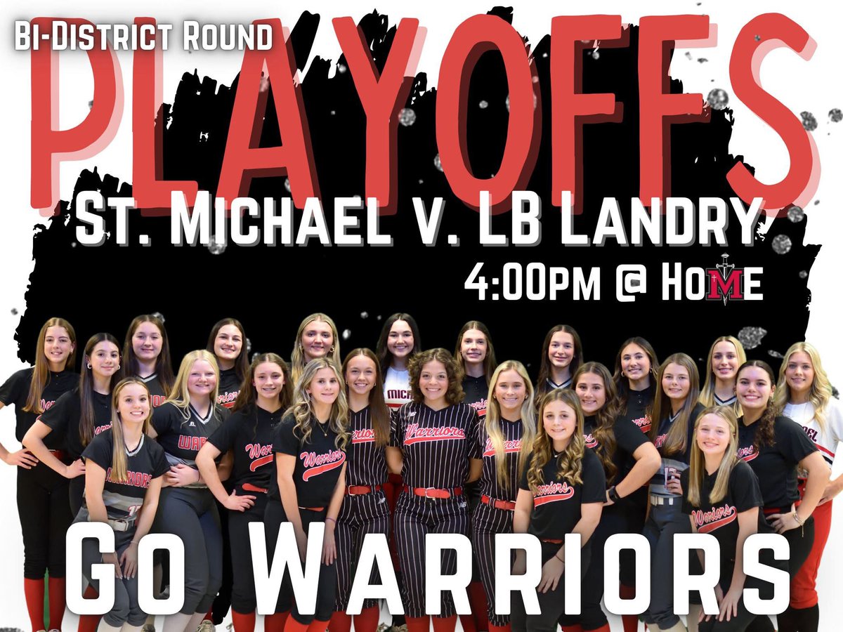 PLAYOFFS!  Come out and support the Warrior softball team this afternoon as they take on L.B. Landry at home in the bi-district round of state playoffs!  

Tickets can be purchased at app.i2tickets.com/b5f77f7b
NO WARRIOR CLUB PASSES OR STUDENT PASSES ACCEPTED

GO WARRIORS!!!